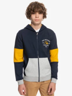 Quiksilver School Time 2022 - Zip Up Hoodie For Boys -Quiksilver Shop eqbft03787 quiksilverw byj0 frt1