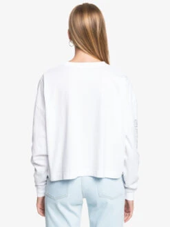 Quiksilver Womens Oversized Crop - Organic Long Sleeve T-Shirt For Women -Quiksilver Shop eqwzt03045 quiksilverw wbb0 bck1
