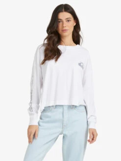 Quiksilver Womens Oversized Crop - Organic Long Sleeve T-Shirt For Women