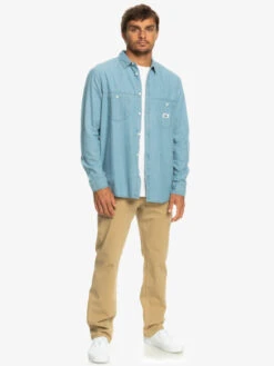 Quiksilver Authentic Paradise - Long Sleeve Denim Shirt For Men -Quiksilver Shop eqywt04471 quiksilverw bfmw frt9